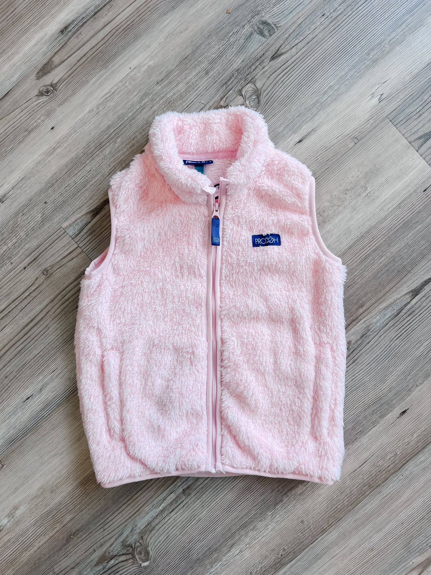 PINK FUR ZIP VEST