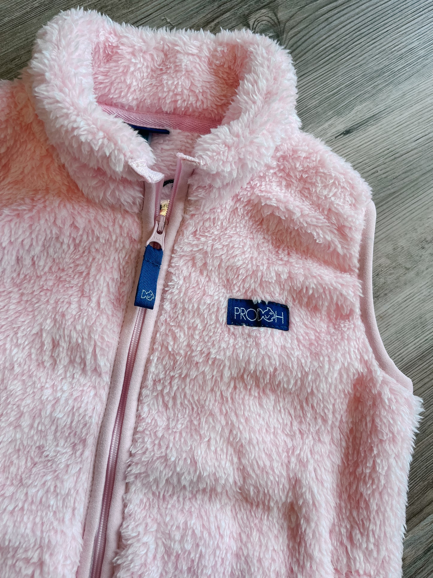 PINK FUR ZIP VEST
