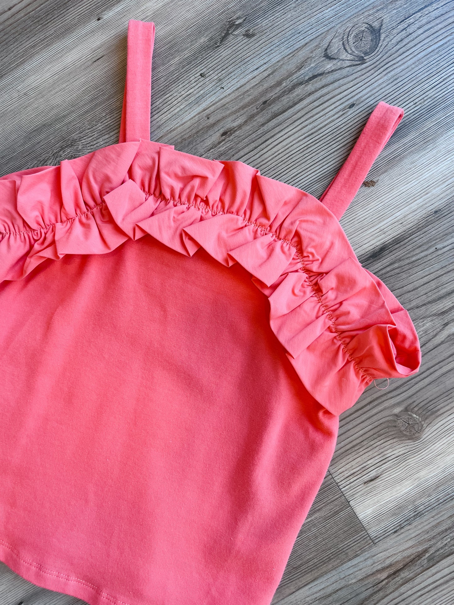 CORAL RUFFLE TANK