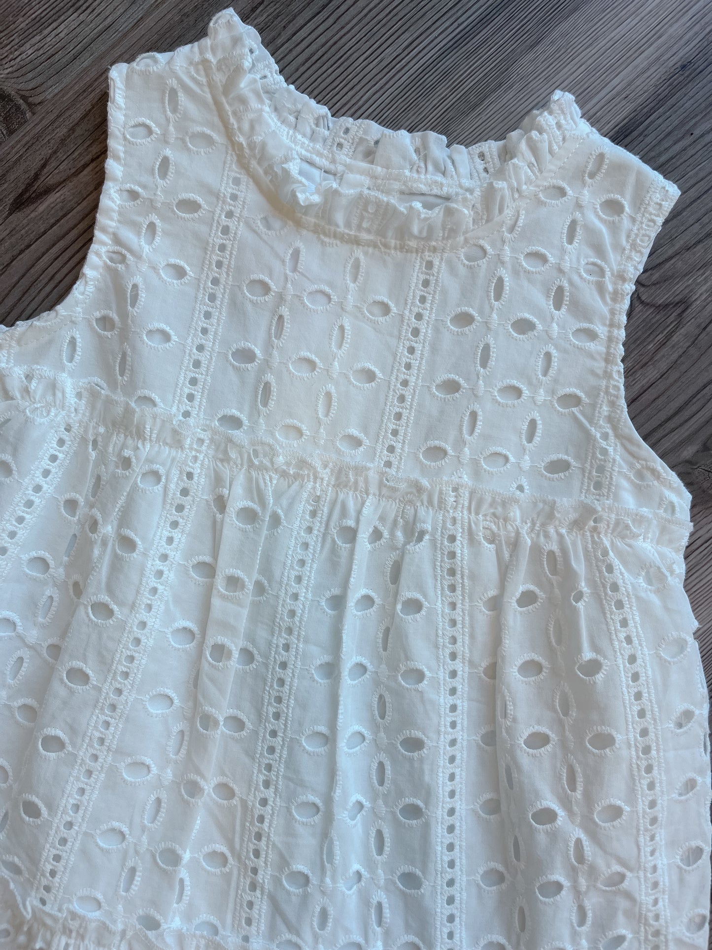 WHITE EYELET DRESS