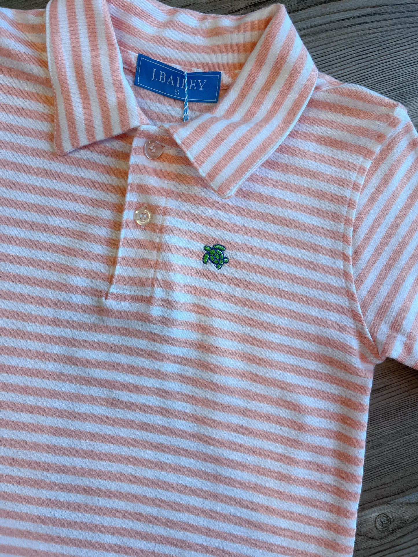 ORANGE AND WHITE POLO