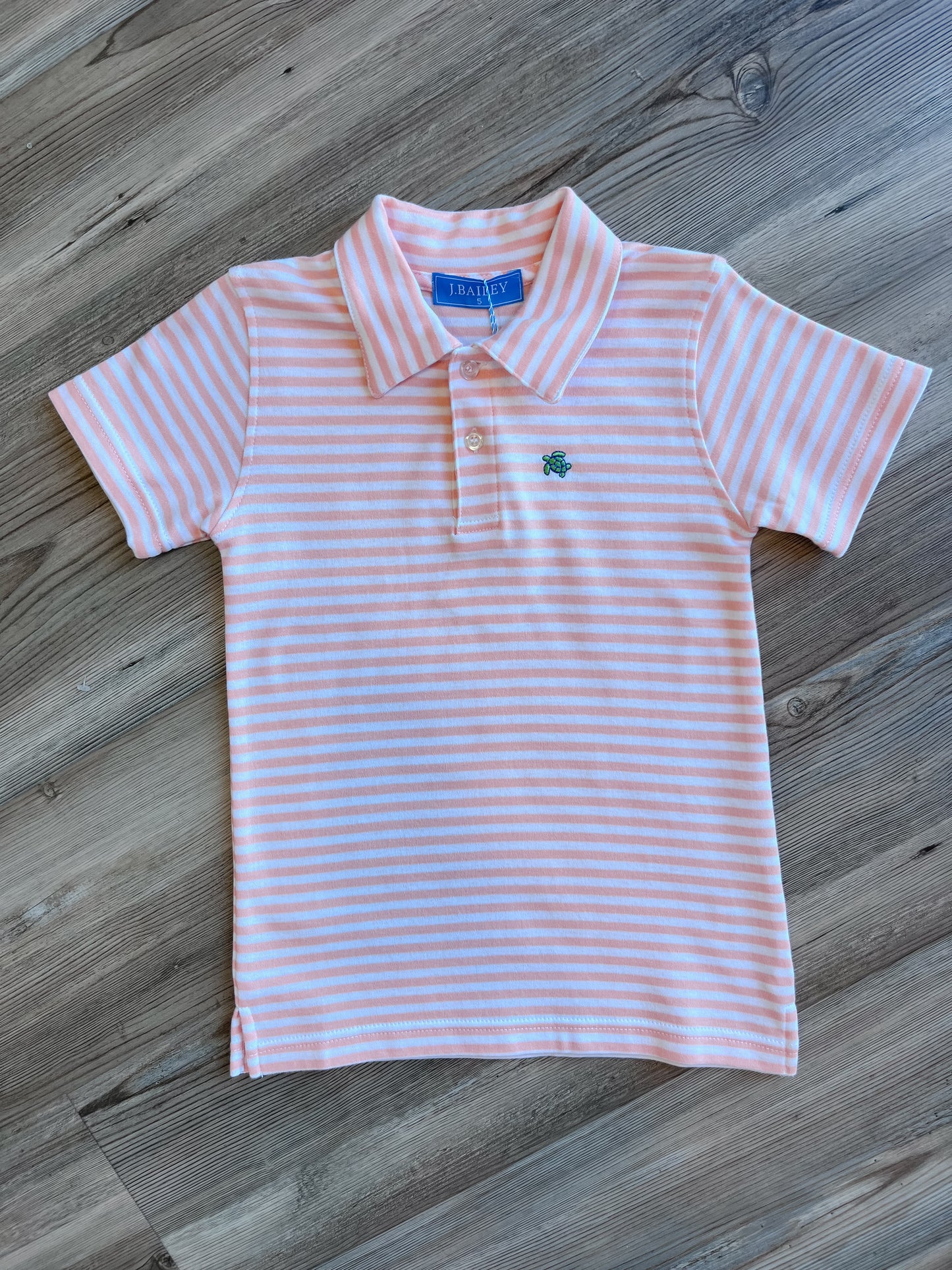 ORANGE AND WHITE POLO