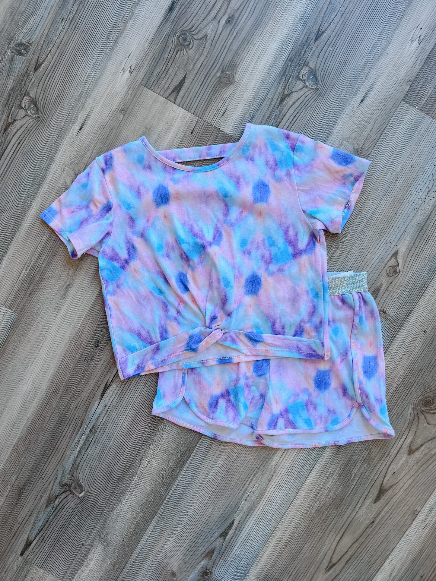 PASTEL TIE DYE SHORT AND TEE SET