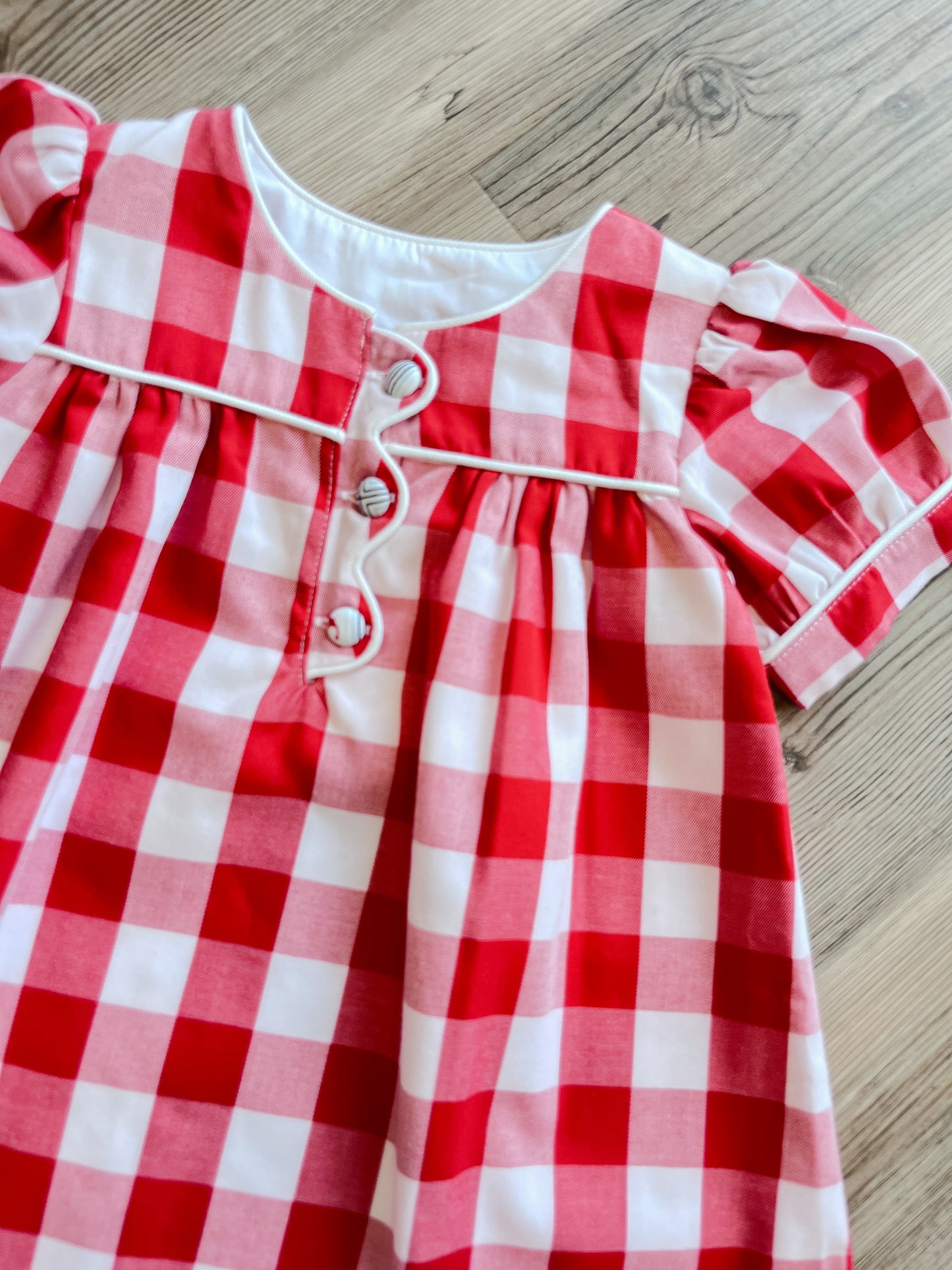 RED CHECKERED DRESS