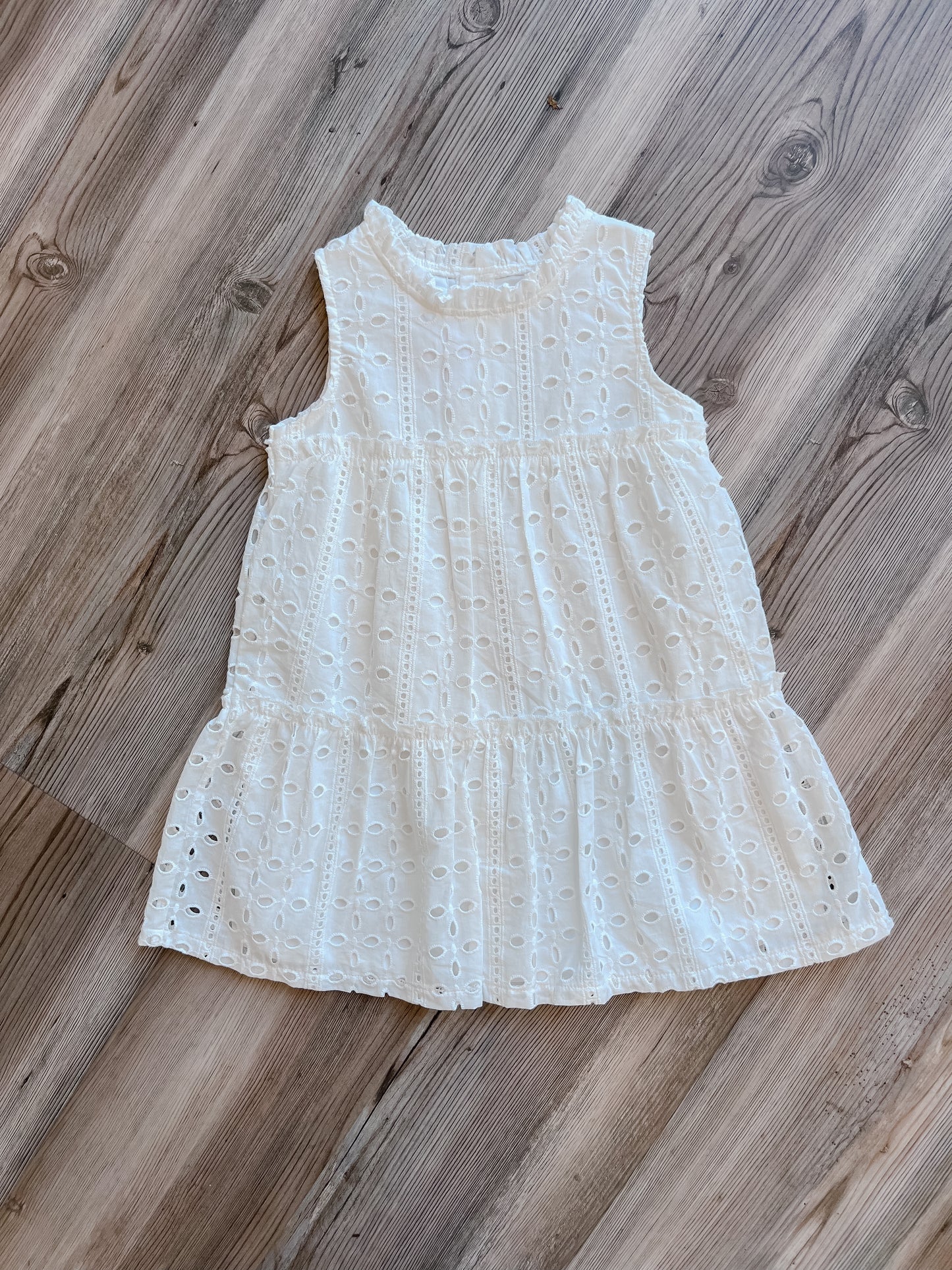 WHITE EYELET DRESS