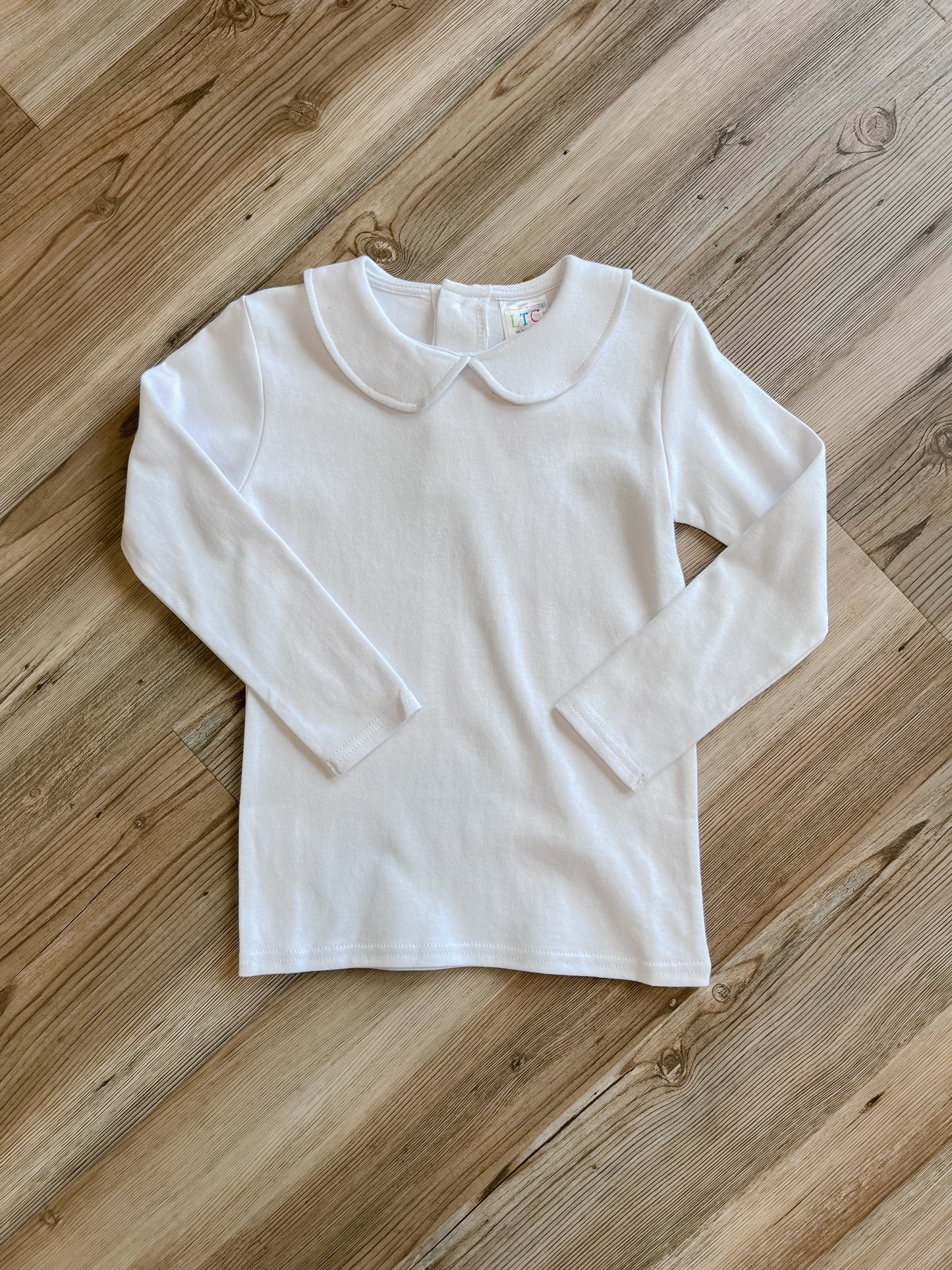 WHITE UNISEX PETER PAN SHIRT