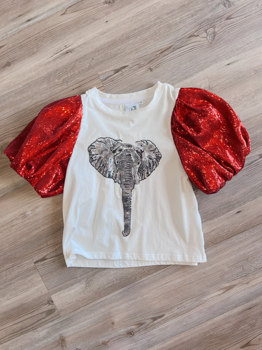 ELEPHANT POOF SLEEVE TOP