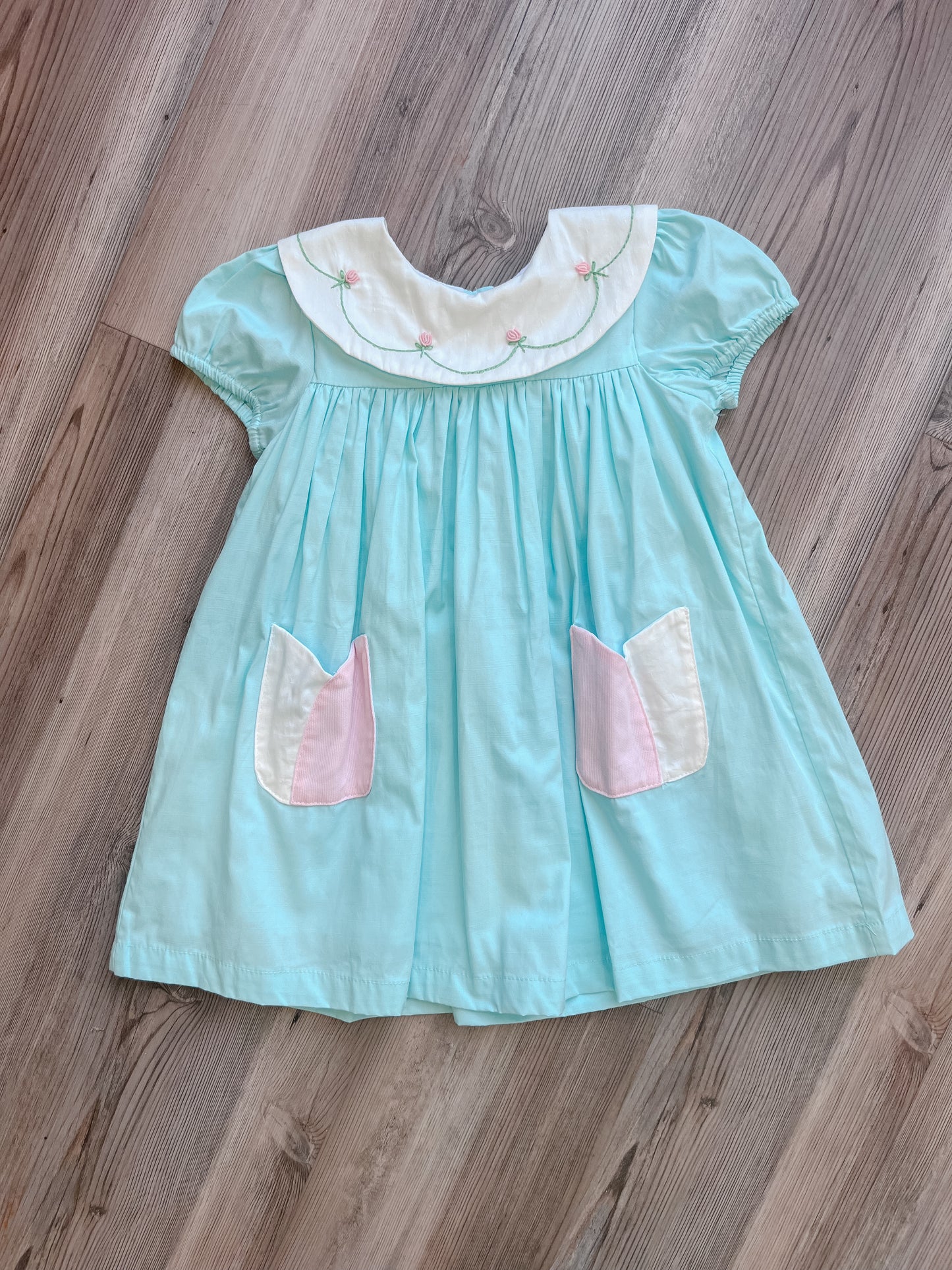 MELENA AQUA TULIP DRESS