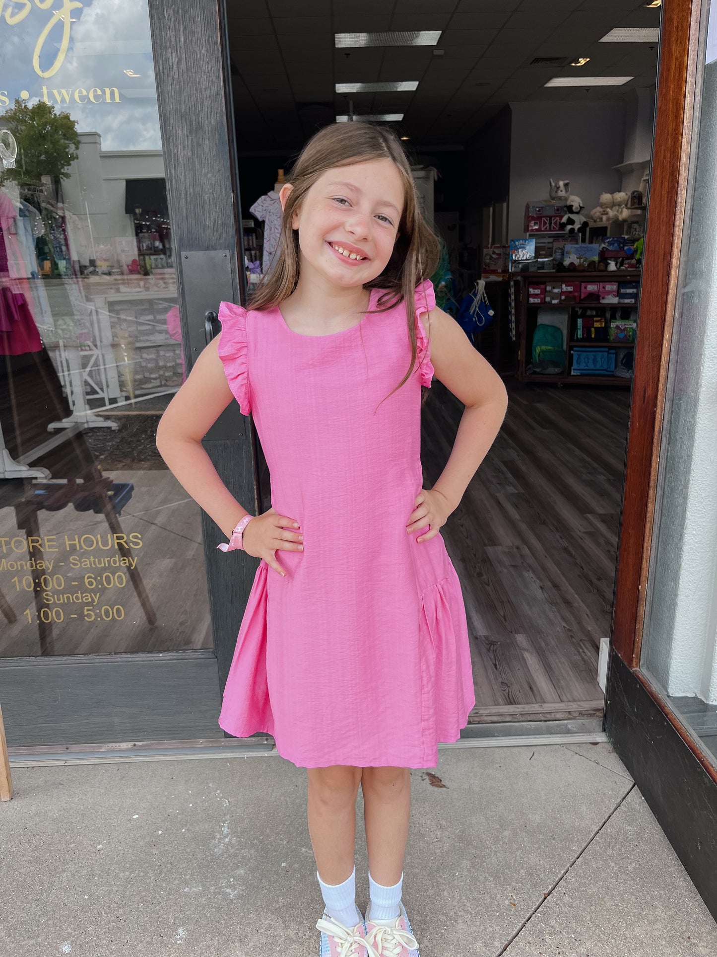 LINDY PINK SWING DRESS