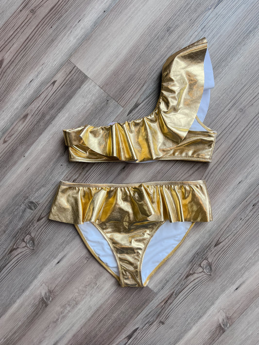 GOLD ONE SHOULDER BIKINI