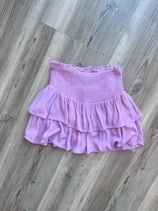 LAVENDER SMOCKED WAIST SKIRT