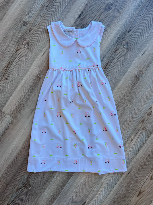 GOLF COURSE PRINT DRESS