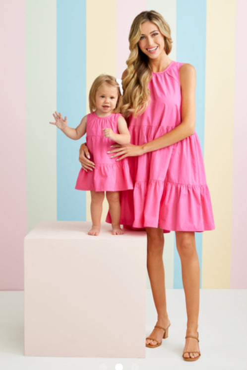 BECKER PINK BOW BACK DRESS