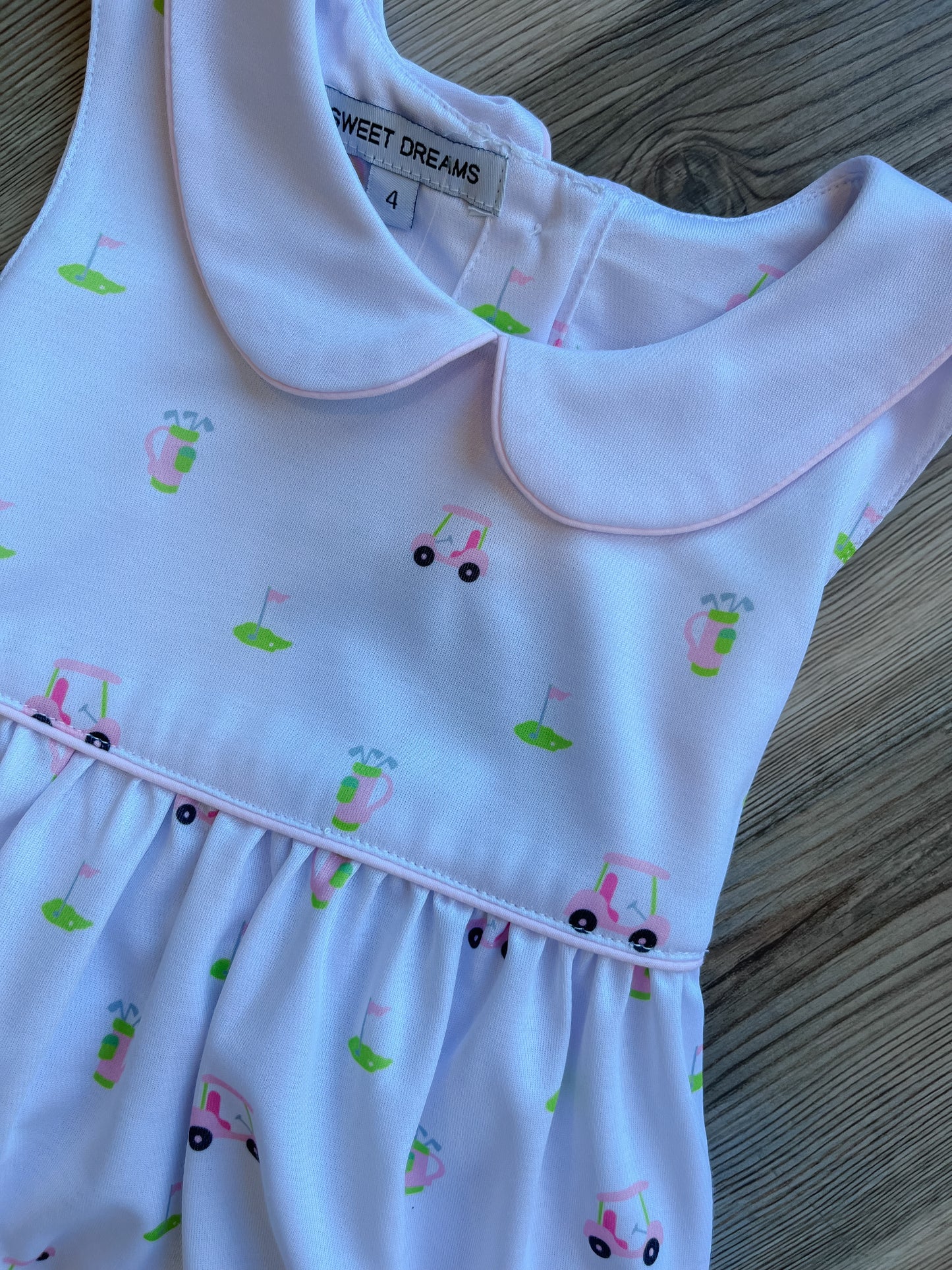 GOLF COURSE PRINT DRESS