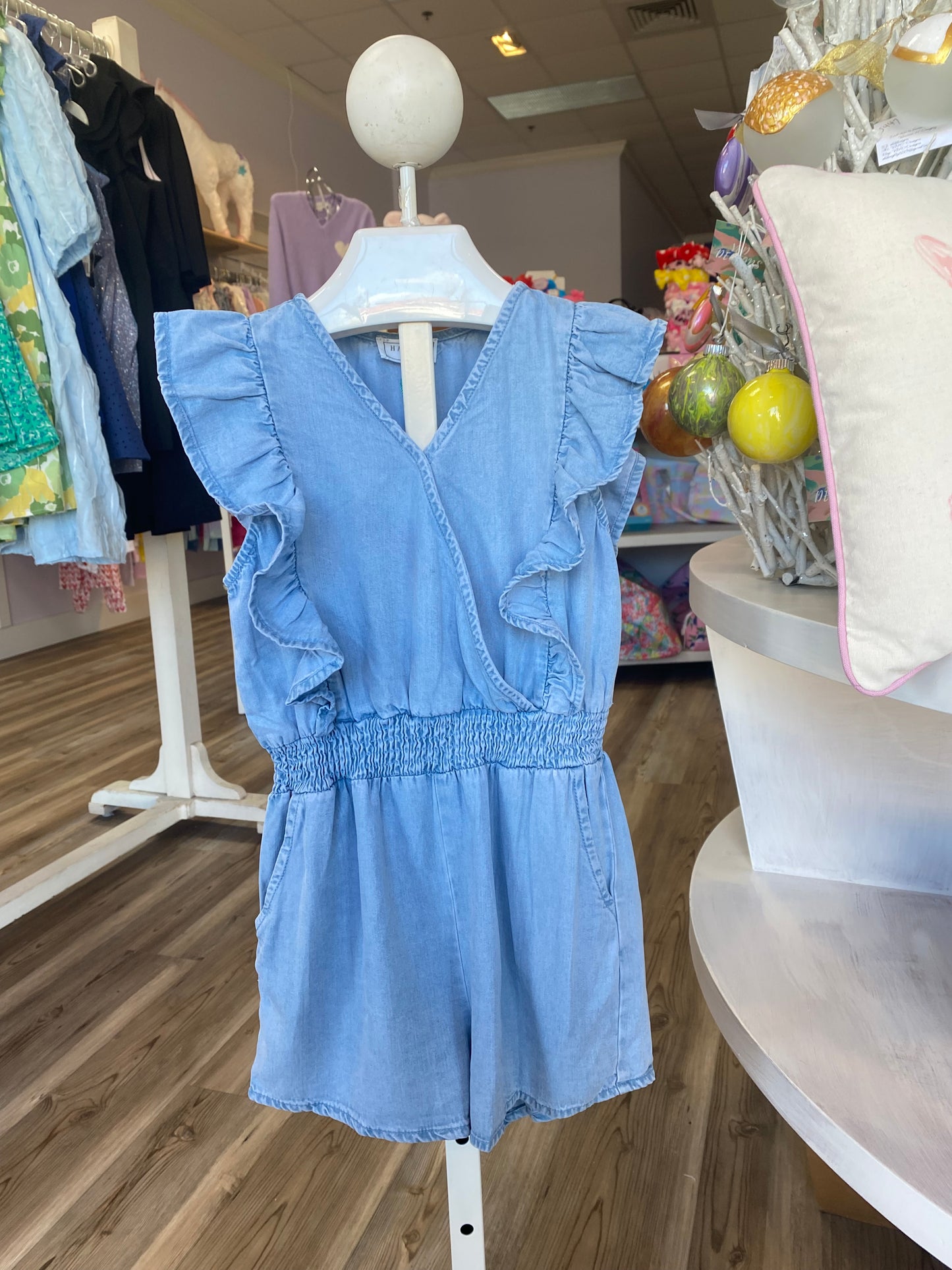 DAISY DENIM ROMPER