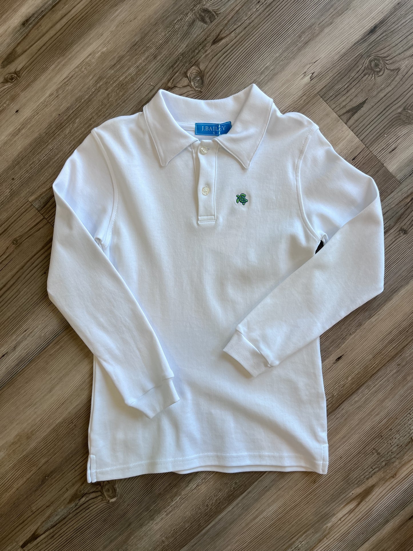 WHITE LONG SLEEVE POLO