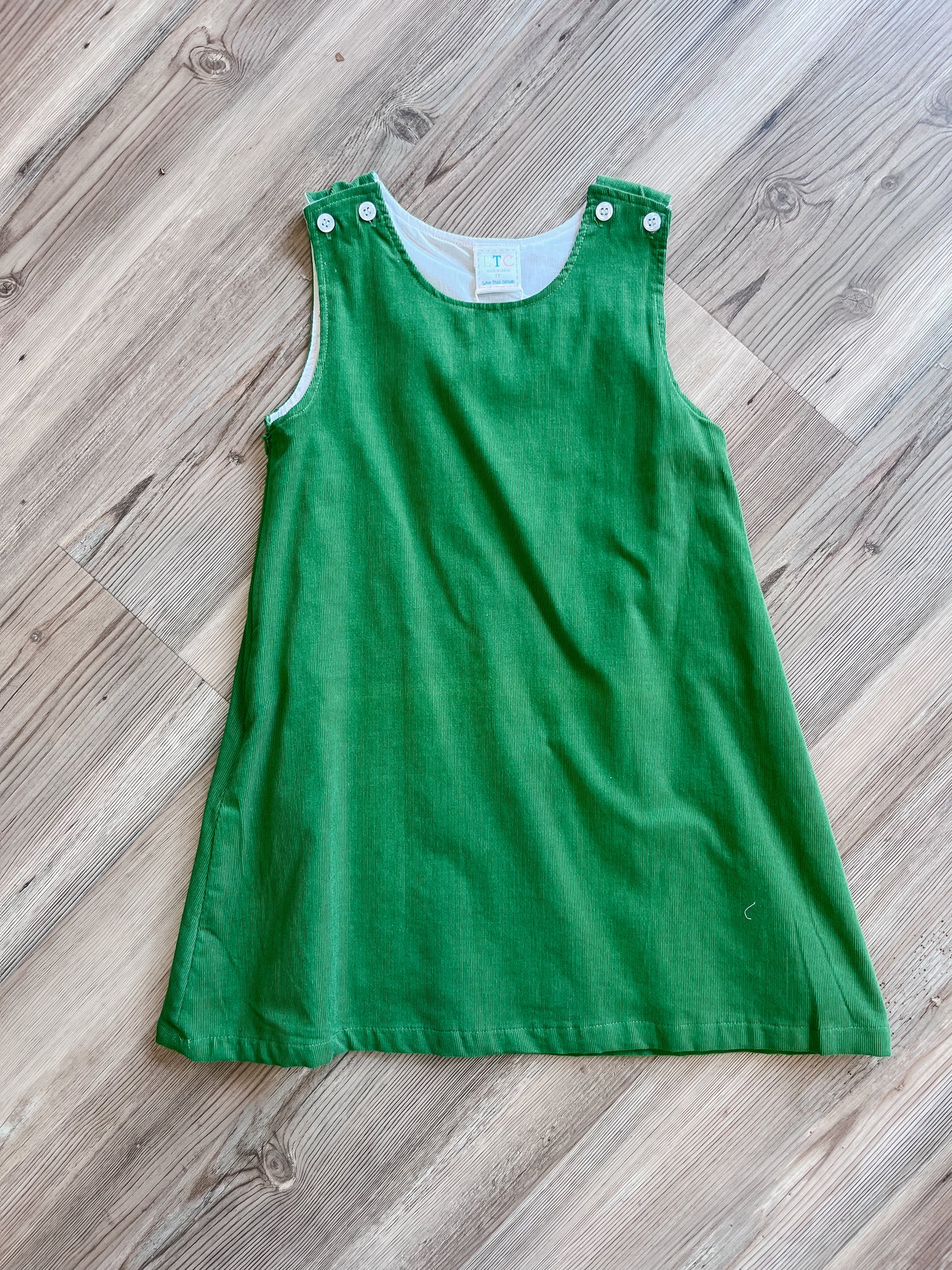 GREEN JUMPER DRESS