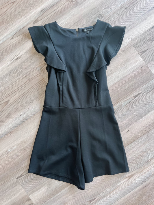 RICA BLACK RUFFLE ROMPER