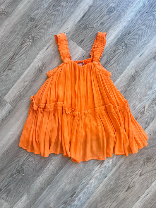 TIGER ORANGE RUFFLE TANK