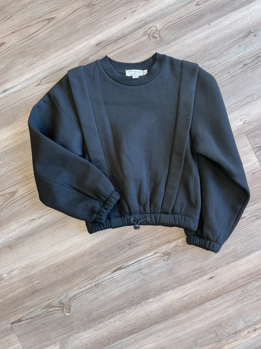 BLACK KNITTED SWEATSHIRT