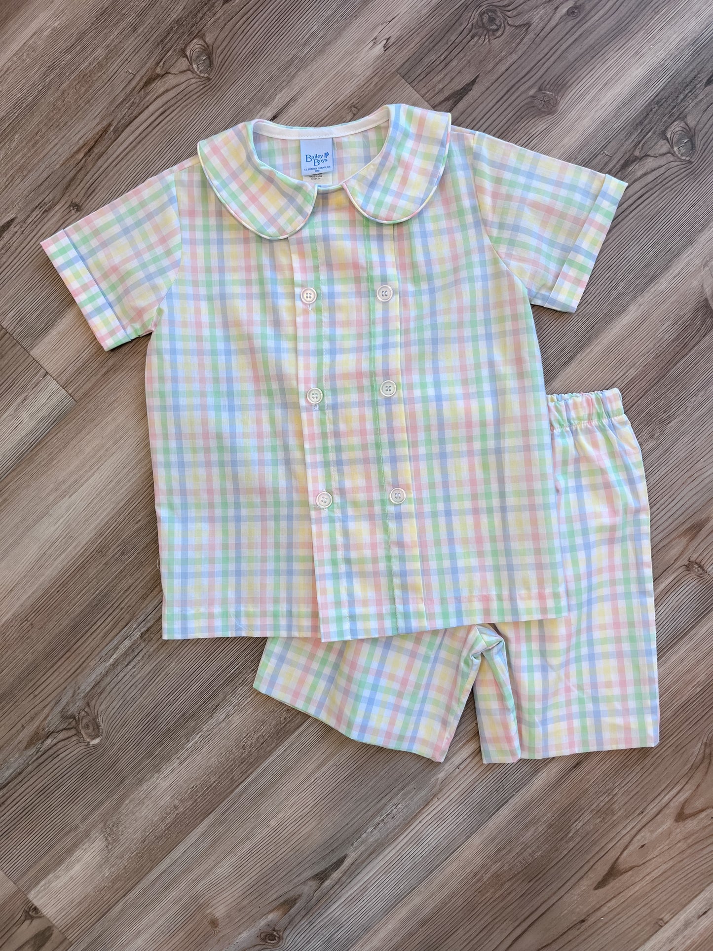 CAROUSSEL PLAID SHORT SET