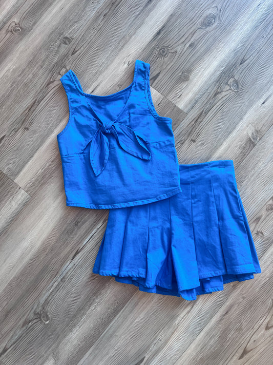 BLUE BOW FRONT SET