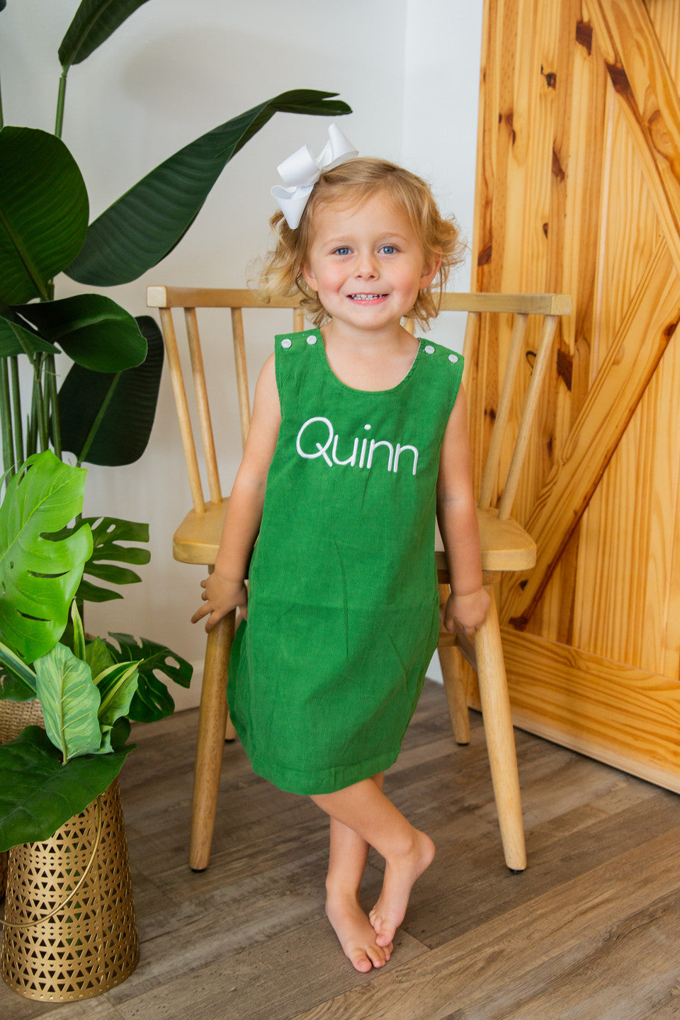 GREEN JUMPER DRESS